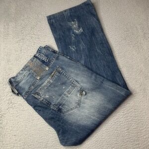 Stone Touch LA Denim MENS STRAIGHT LEGS BLUE Distressed SIZE 38L